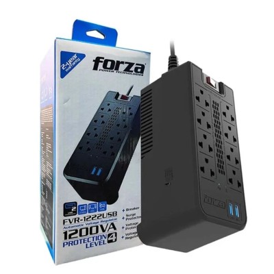Estabilizador Forza FVR-1222 USB 8 tomas 1200VA / 600W