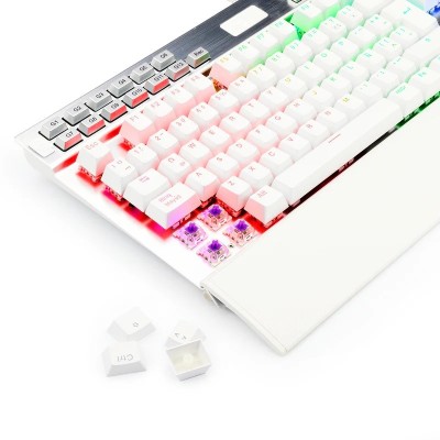 Teclado Redragon Mecanico YAMA White 100% RGB SWICTCH PURPLE K550W