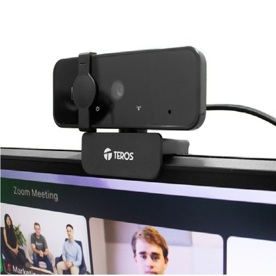 WEBCAM TEROS TE-9072, 2K, MICRÓFONO INCORPORADO, USB 2.0