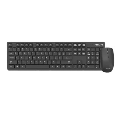 Kit Teclado y Mouse Philips SPT6602 Black (C602) Inalambrico