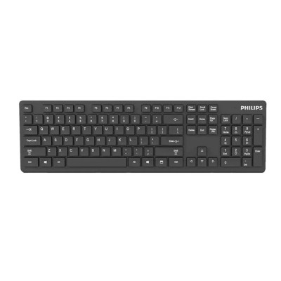 Kit Teclado y Mouse Philips SPT6602 Black (C602) Inalambrico