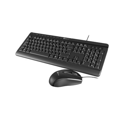 Kit Teclado y Mouse Klip Xtreme KCK-251S DeskMate Negro cable USB
