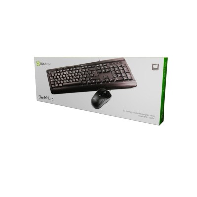 Kit Teclado y Mouse Klip Xtreme KCK-251S DeskMate Negro cable USB