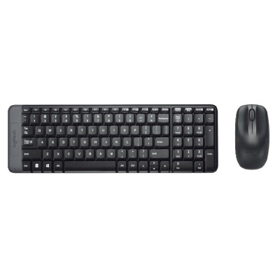 Kit de Teclado y Mouse Logitech MK220 Inalambrico Black