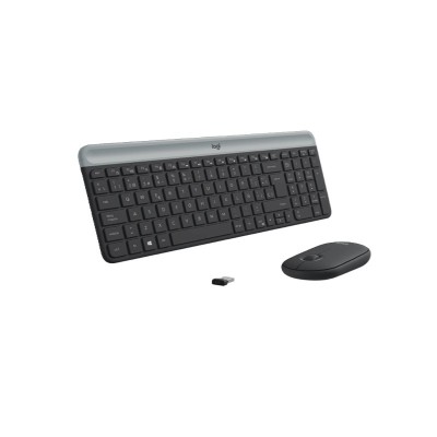TECLADO LOGITECH + MOUSE MK470 WIRELESS SLIM USB BLACK