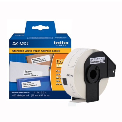 Cinta Brother DK-1201 Rollo Pre Cortado 29mm x 90mm - 400 Etiquetas