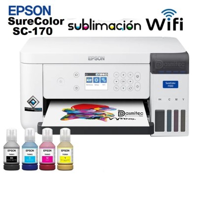 Impresora de Sublimación Epson SureColor SC-F170, Tamaño Carta/A4, con Tinta Recargable y WiFi