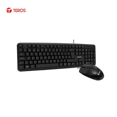 Combo Teros Teclado + Mouse Alambrico Black