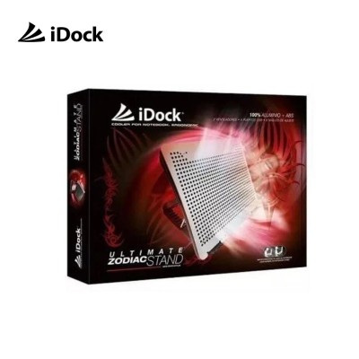 Cooler Idock N1-4 ULTIMA ZODIAC / 2Vent / 4 pt USB / 8 niveles/ LED AZUL/ 12" a 17"