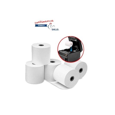 Rollo de Papel Contómetro Térmico GALLO 57mm x 21m, 48 gramos