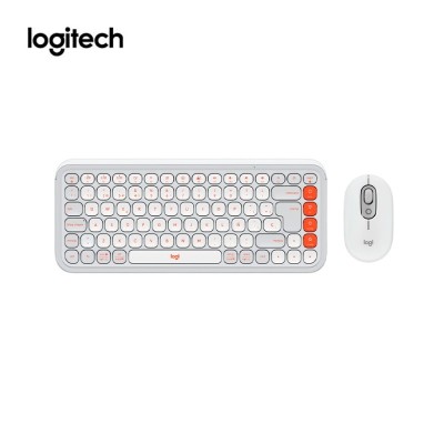 Teclado Logitech + Mouse Pop Icon Bluetooth/Wireless Sp / Copilot/ White (920-013055)