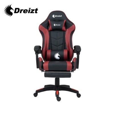 Silla Gamer Ergonómica Dreizt Shine Series Rojo Jam Con Posapies Reclinable