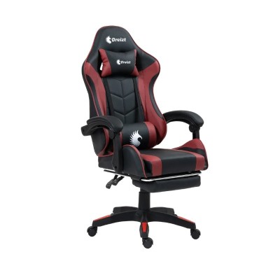 Silla Gamer Ergonómica Dreizt Shine Series Rojo Jam Con Posapies Reclinable