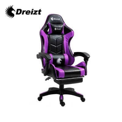 Silla Gamer Ergonómica Dreizt Shine Series Purpura Con Posapies Reclinable