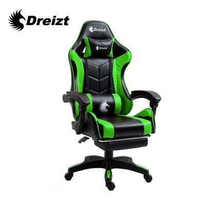 Silla Gamer Ergonómica Dreizt Shine Series Verde ConPosapies Reclinable