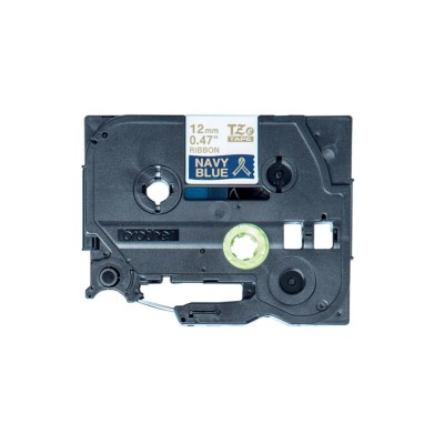 CINTA BROTHER TEXTIL TZERN34 DORADA SOBRE AZUL MARINO 12MM