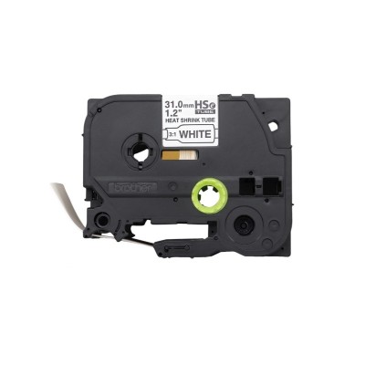 Cinta Termocontraible Brother HSE-261E Negro Sobre Blanco 31mm x 1.5m