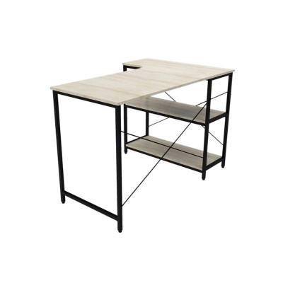 Escritorio Gaming Xtech XTF-CD186, Estructura en L, 2 estantes, Roble oscuro (Mesa para PC/Laptop)