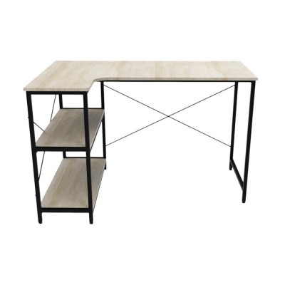 Escritorio Gaming Xtech XTF-CD186, Estructura en L, 2 estantes, Roble oscuro (Mesa para PC/Laptop)