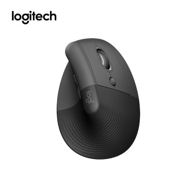 Mouse Vertical Ergonómico Logitech LIFT, BT/Inalámbrico, Negro - 910-006466