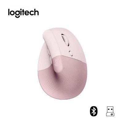 MOUSE LOGITECH LIFT VERTICAL WIRELESS/BT ROSE