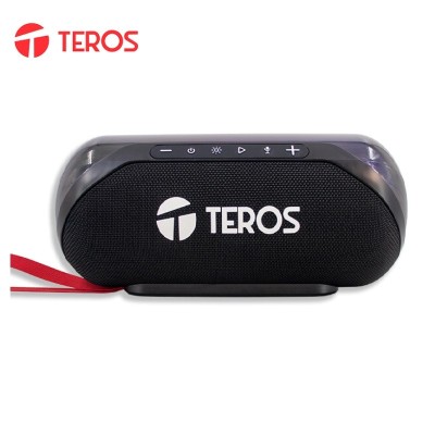 Parlante Inalámbrico Teros TE-6047N, 20W, BT: 5.3, Iluminación RGB, Color Negro