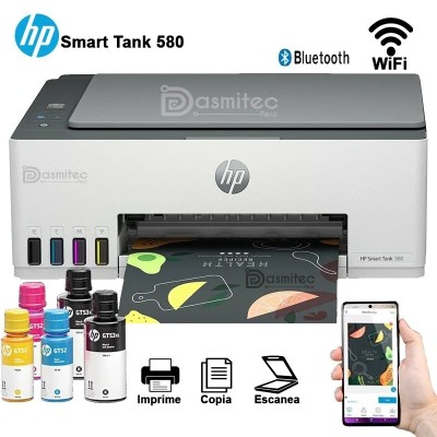 Impresora Multifuncional HP Smart Tank 580 (1F3Y2A)