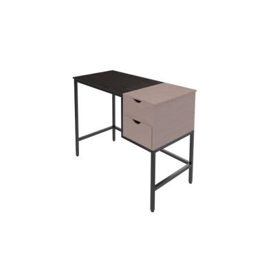 Mesa de Escritorio Xtech XTF-CD457, Con 2 Cajones y Estructura de Acero, Color Marrón Spice