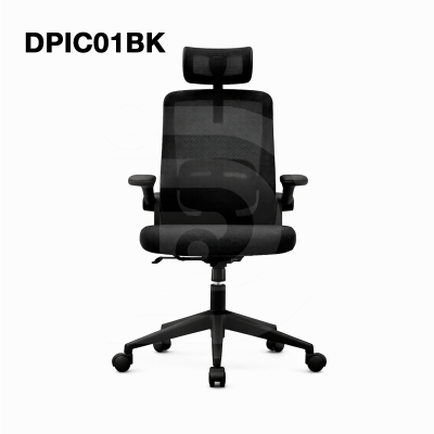Silla Ergonómica DP Gamer IC01 Soporte Lumbar y Brazos Abatibles - BK