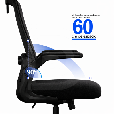Silla Ergonómica DP Gamer IC01 Soporte Lumbar y Brazos Abatibles - BK