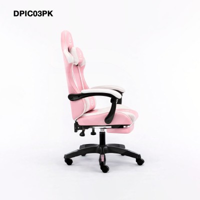 Silla DP Gamer IC03 Rosado  con Reposapiés y Reclinable