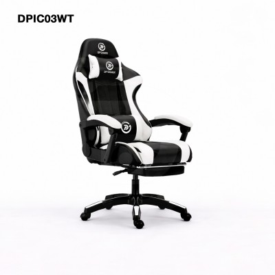Silla DP Gamer IC03 Blanco con Reposapiés y Reclinable