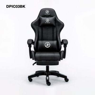 Silla DP Gamer IC03 Negro con Reposapiés y Reclinable