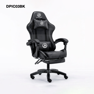 Silla DP Gamer IC03 Negro con Reposapiés y Reclinable