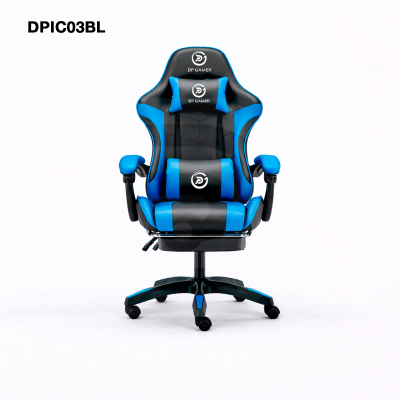 Silla DP Gamer IC03 Azul con Reposapiés y Reclinable