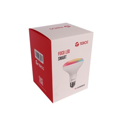 Foco inteligente LED TEROS TE-9106RGB, iluminación RGB, potencia de 13W, socket E27, Wi Fi