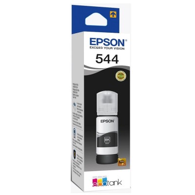 Botella de Tinta Original Epson T544 Negro (T544120), 4.500 Págs (al 5%), Compatible con Serie L
