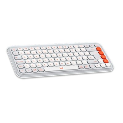 Teclado Logitech + Mouse Pop Icon Bluetooth/Wireless Sp / Copilot/ White (920-013055)