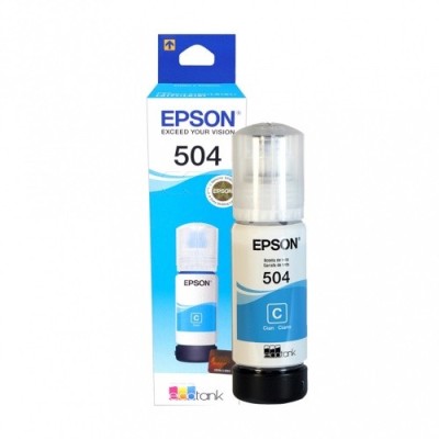 Tinta Epson T504 Cian, 6.000 Págs, Compatible Serie L