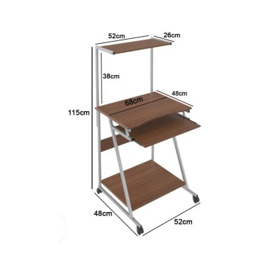 Escritorio Multinivel Xtech XTF-CD188, Gaming y Home Office, Color Roble