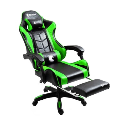 Silla Gamer Ergonómica Dreizt Shine Series Verde ConPosapies Reclinable