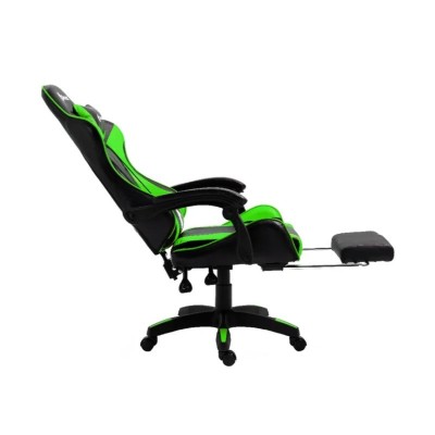 Silla Gamer Ergonómica Dreizt Shine Series Verde ConPosapies Reclinable