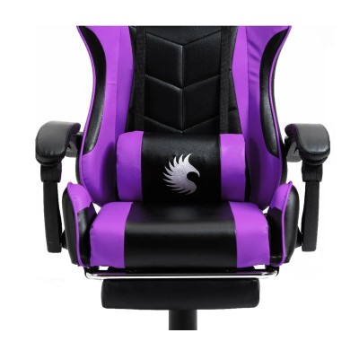 Silla Gamer Ergonómica Dreizt Shine Series Purpura Con Posapies Reclinable