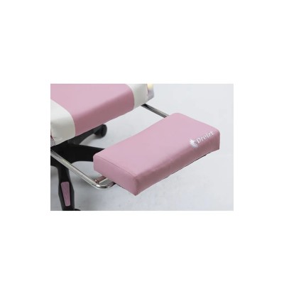 Silla Gamer Ergonómica Dreizt Shine RGB Series Rosado Luces Con Posapies  Reclinable