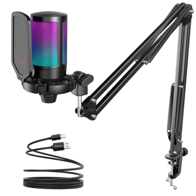 Micrófono Fifine A6T BLACK Soporte de brazo