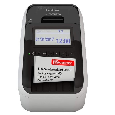 Impresora de Etiquetas Térmica Brother QL-820NWB, Conexión WiFi, Bluetooth, USB y Red (Ethernet)