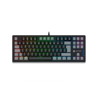 TECLADO MECANICO TKL ANTRYX MK840L BLACK/GRAY, SWITCH BLUE