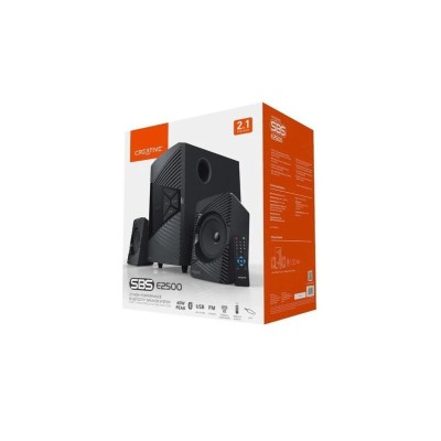 PARLANTE CREATIVE E2500 2.1 30W/60W BT/ FM/ USB/ 3.5MM 220V BLACK