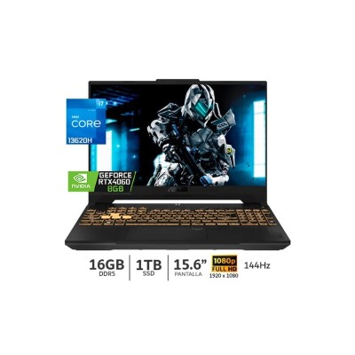 Laptop Core i7 13620H Asus TUF Gaming F15 FX507 FX507VV-LP142 16GB, SSD 1TB, RTX 4060 8GB, 15.6" Full HD FreeDos