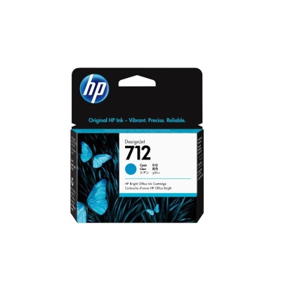 TINTA HP 3ED67A (712A) CYAN P/DESIGNJETT210/T230/T250/T630/T650